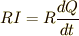 RI = R \frac{dQ}{dt}