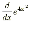 $\displaystyle \frac{d}{dx}e^{4x^2}$